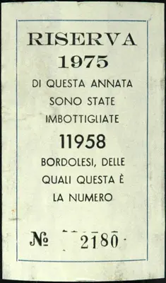 Sassicaia Tenuta San Guido contre etiquette 1975 Dominique Fornage Wine Vin ecole nobilis