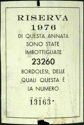 Sassicaia Tenuta San Guido contre etiquette 1976 Dominique Fornage Wine Vin ecole nobilis