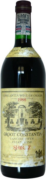 Shiraz Groot Constantia 1984 Dominique Fornage Wine Vin ecole nobilis